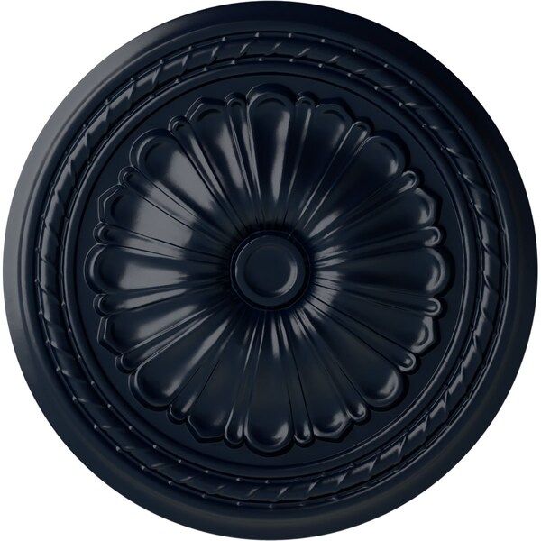 Ekena Millwork Alexa Ceiling Medallion (Fits Canopies up to 2 7/8"), 20 1/2"OD x 1 7/8"P, Midnight Dream CM20ALMDF - main